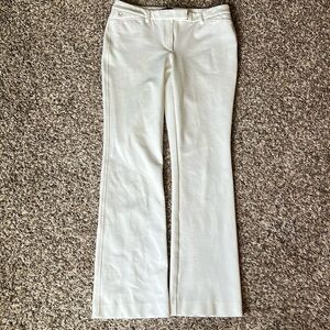 White House Black Market Slim Bootcut Ponte Pants - cream 10 Long